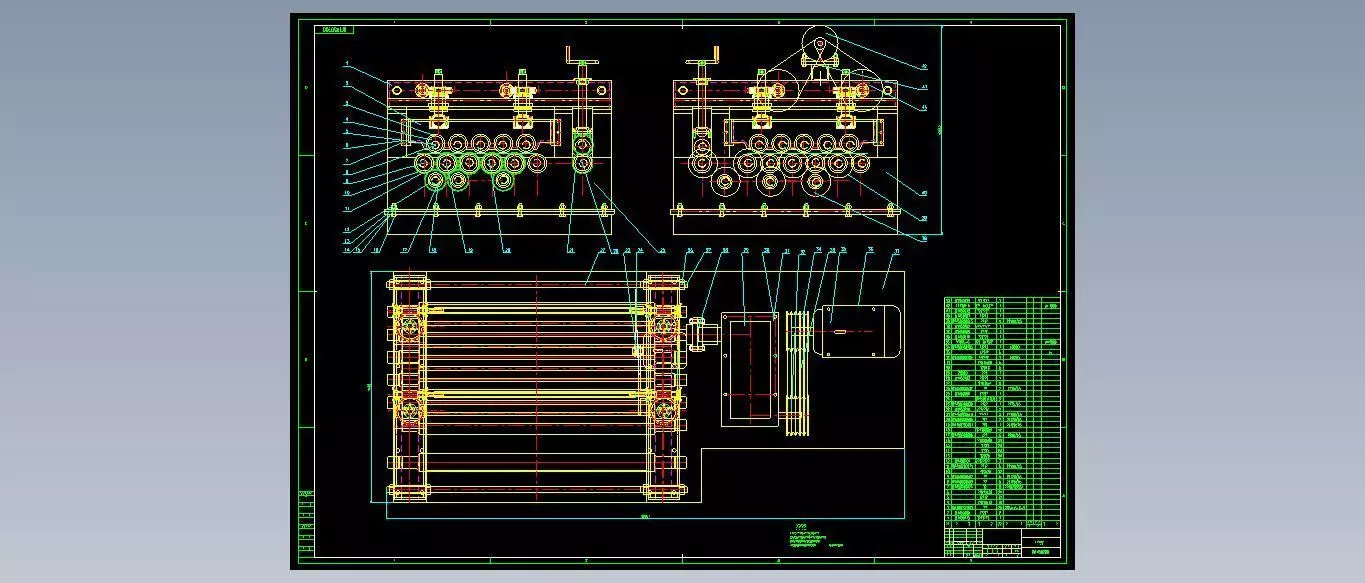 Steel plate leveling machine complete set of drawings 3D model