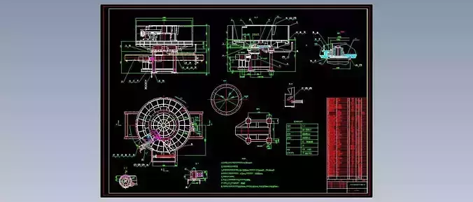 Disc feeder complete set of drawings