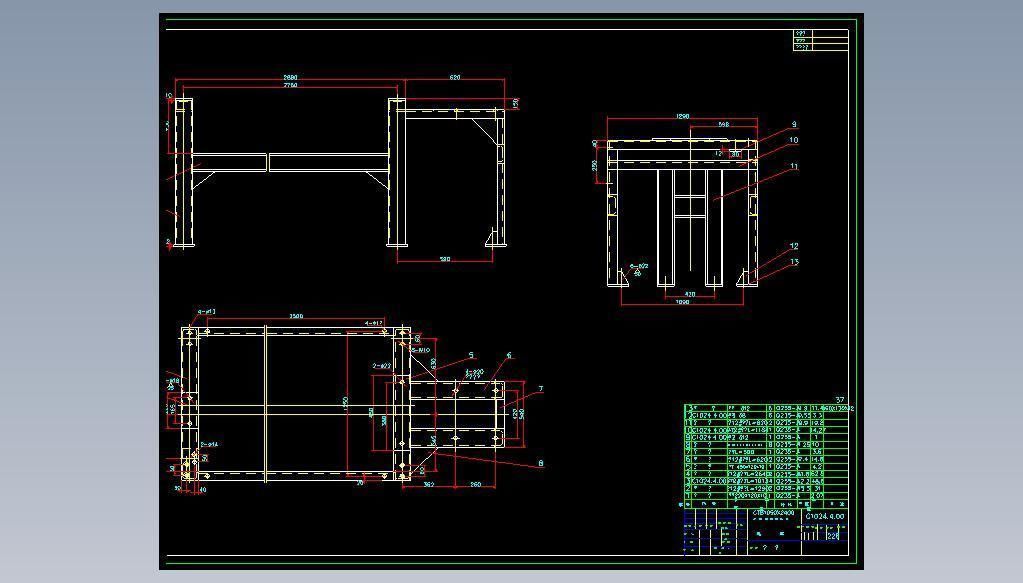 1000x2400 drum type magnetic separator complete set of drawings 3D model_8
