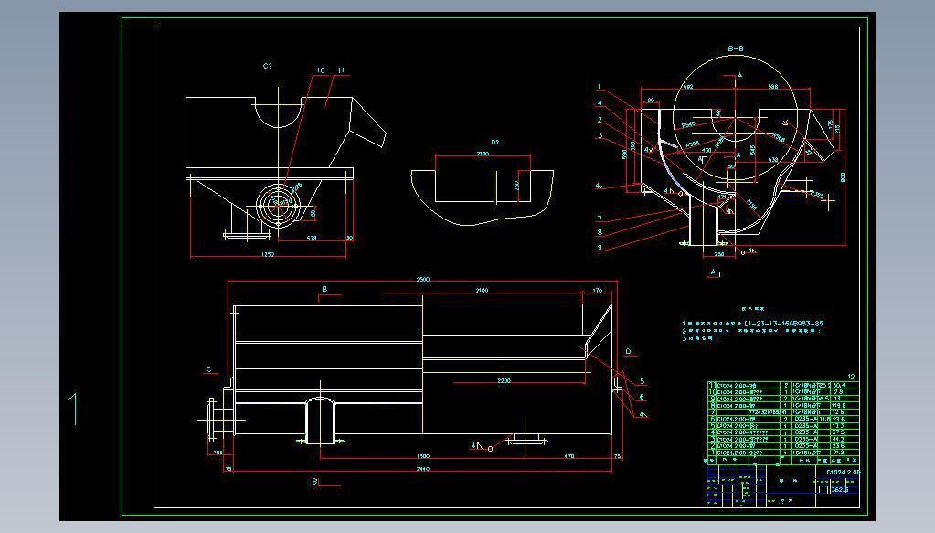 1000x2400 drum type magnetic separator complete set of drawings 3D model_6