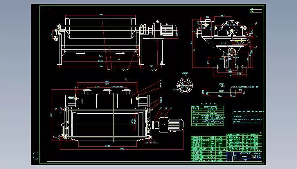 1000x2400 drum type magnetic separator complete set of drawings 3D model_0