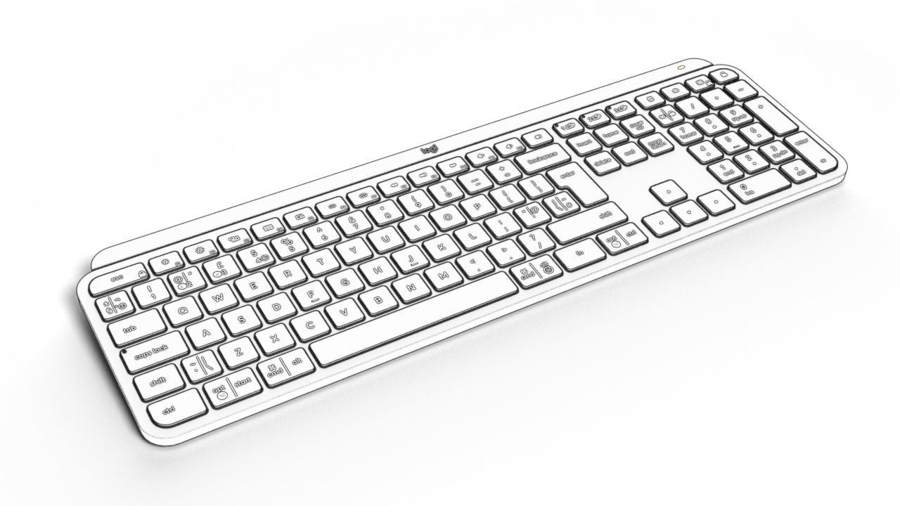 Logitech MX Keys Wireless PC Keyboard 3D model_15