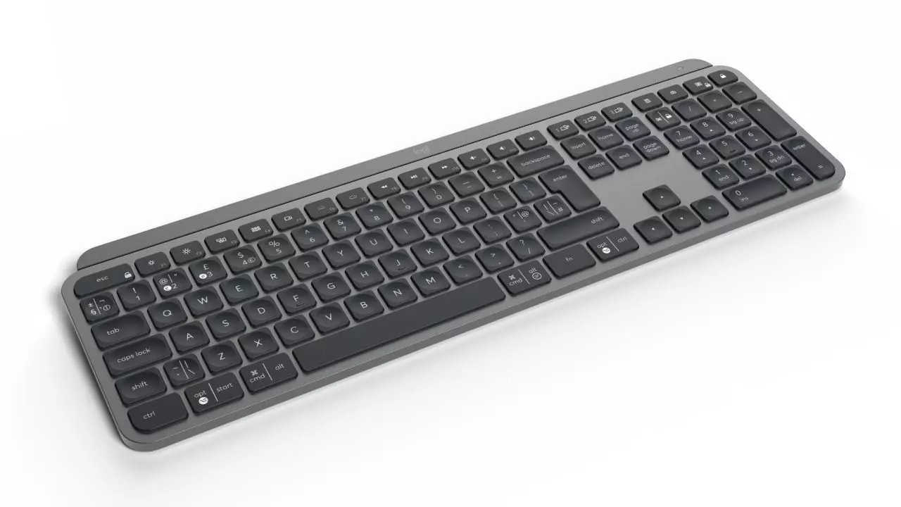 Logitech MX Keys Wireless PC Keyboard 3D model_0