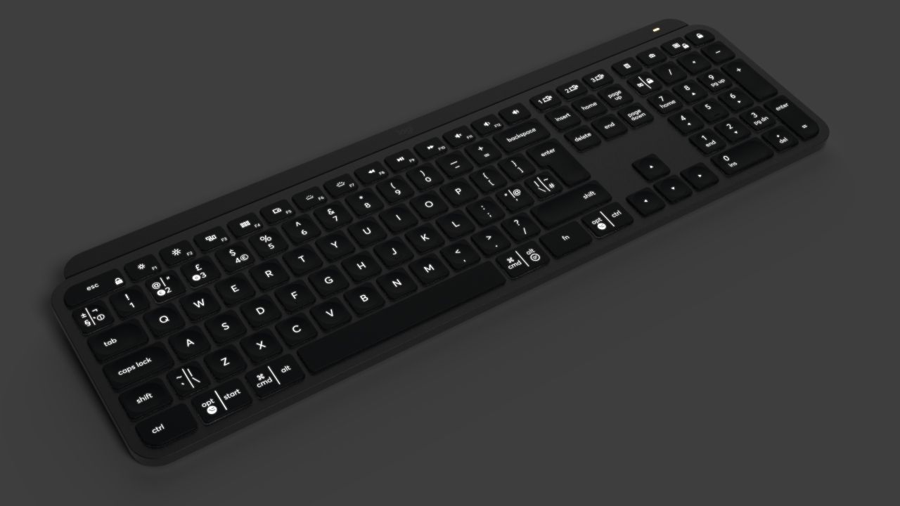 Logitech MX Keys Wireless PC Keyboard 3D model_11