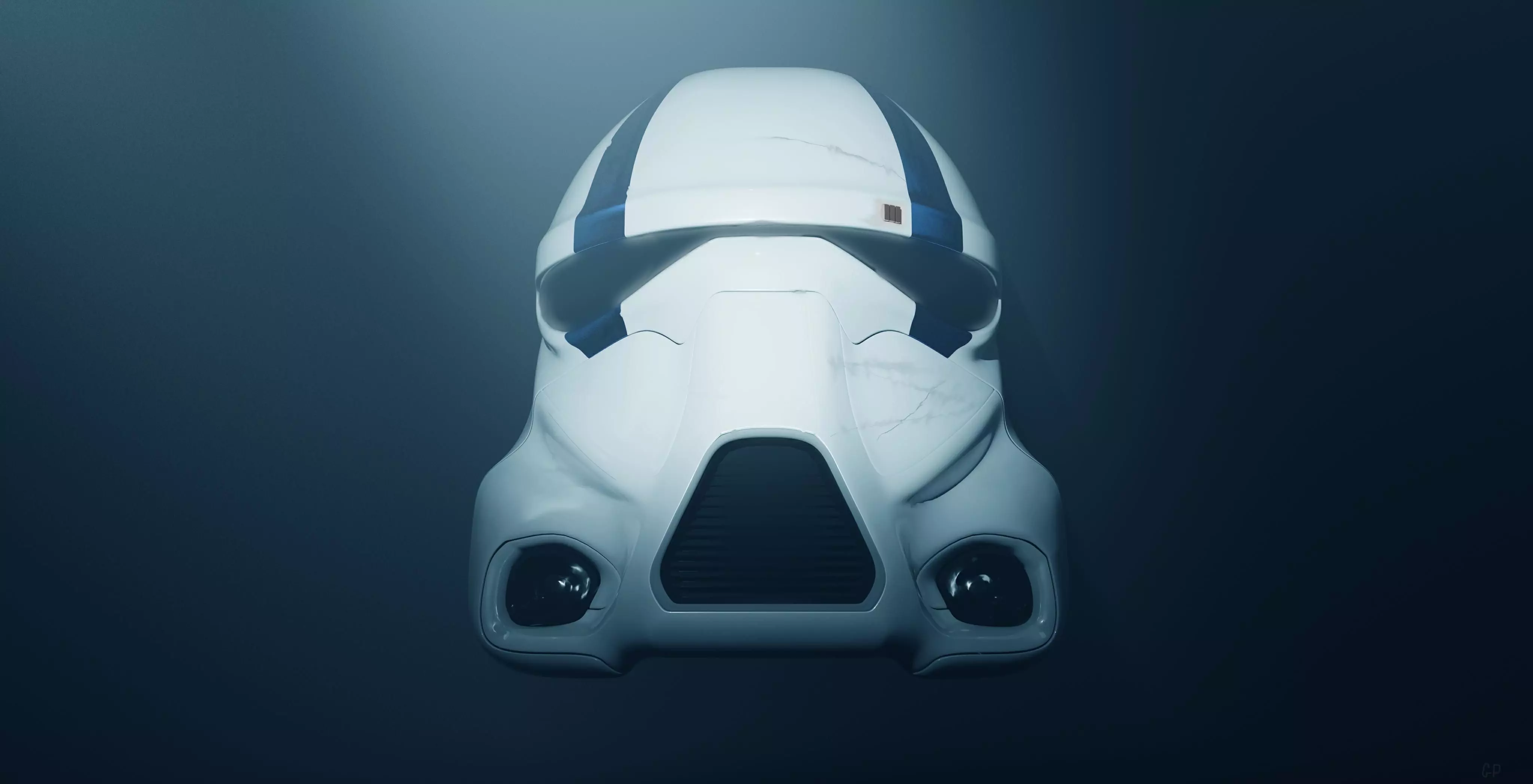 Star Wars Darth Trooper Helmet Low-poly 3D model_0