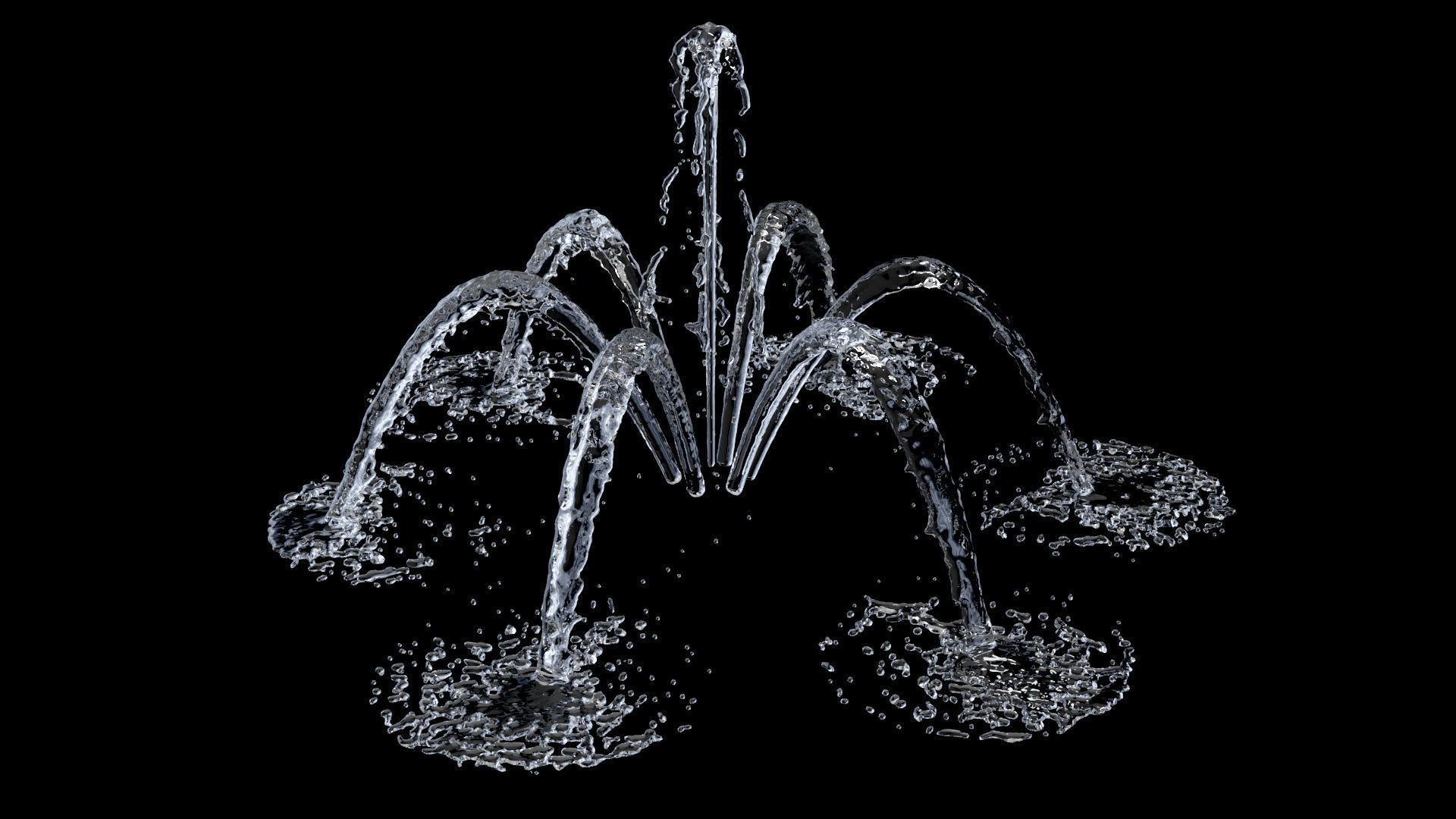Fountain Water 3D model_4