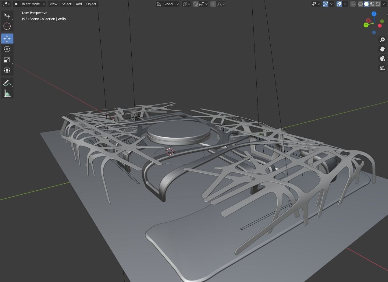 White Base Scenes Pack 3D model_13