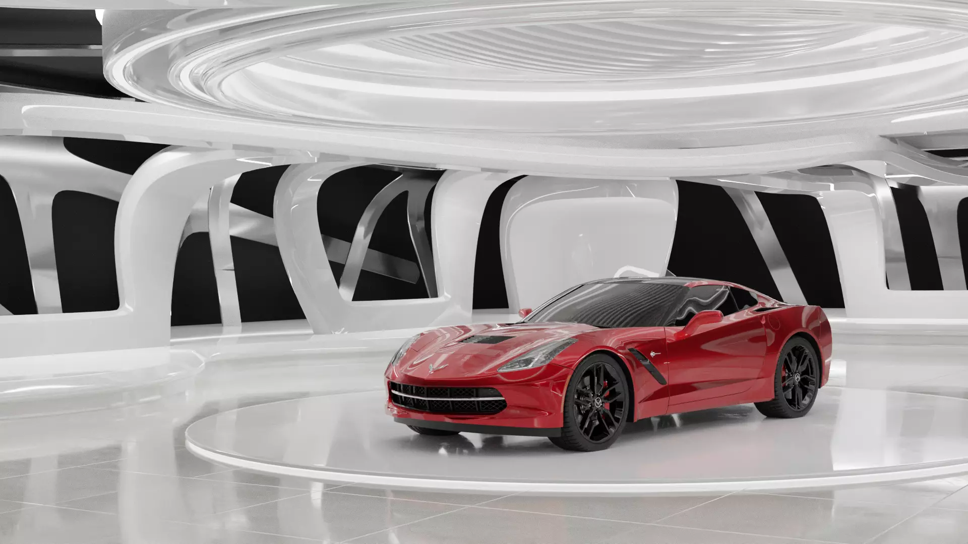 White Base Scenes Pack 3D model_0