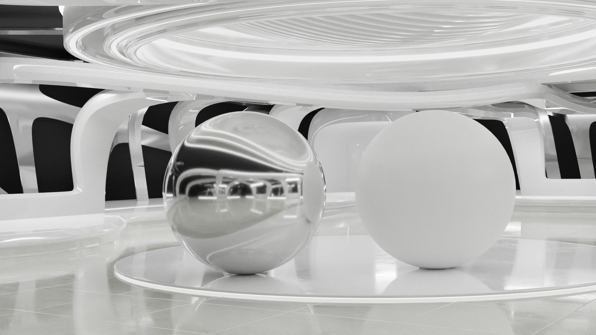 White Base Scenes Pack 3D model_2