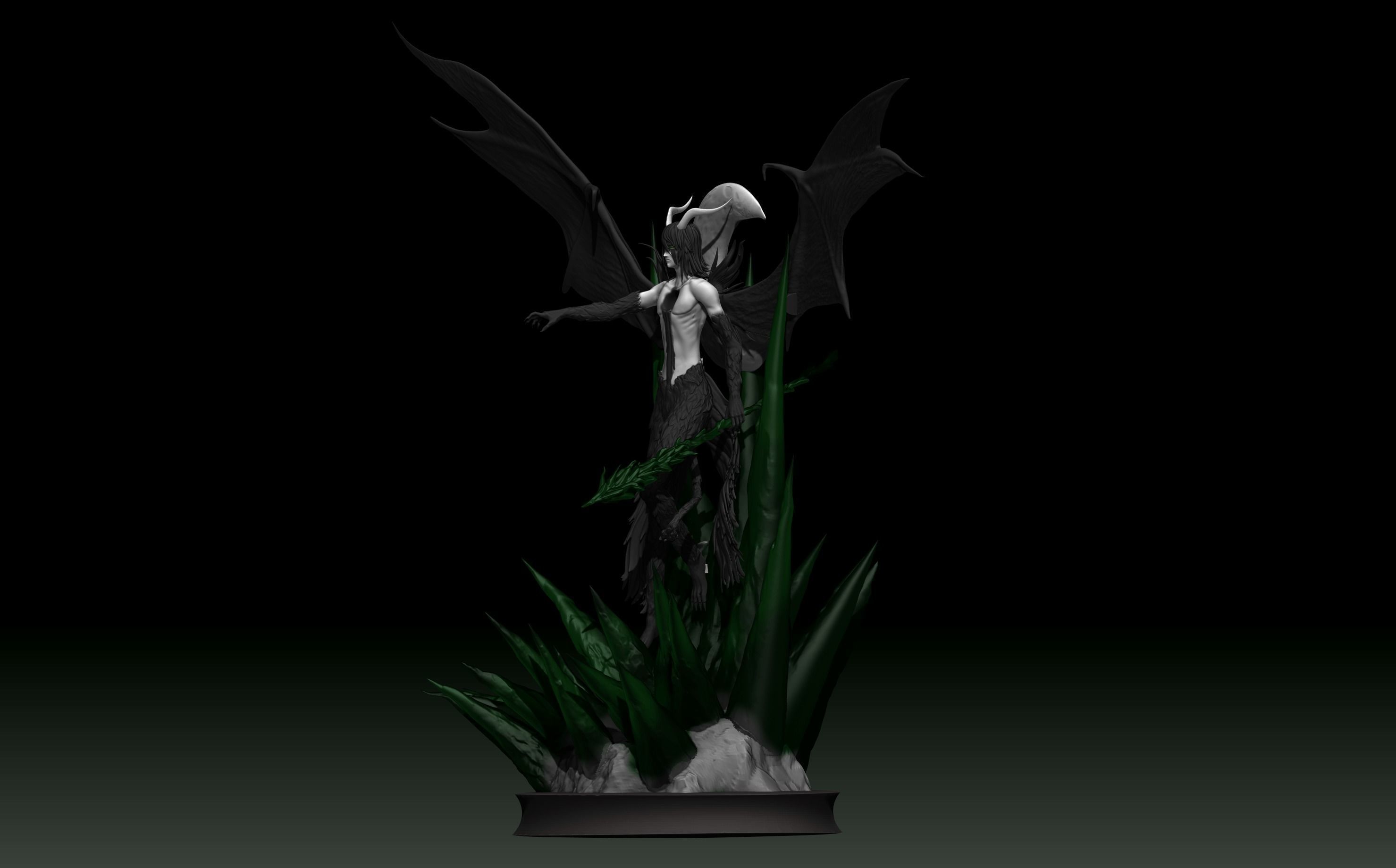 Bleach - Ulquiorra cifer 3d print statue 3D print model_3