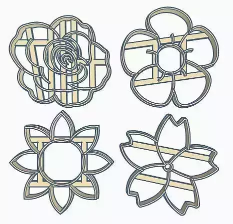 Flower Cookie Cutter Set