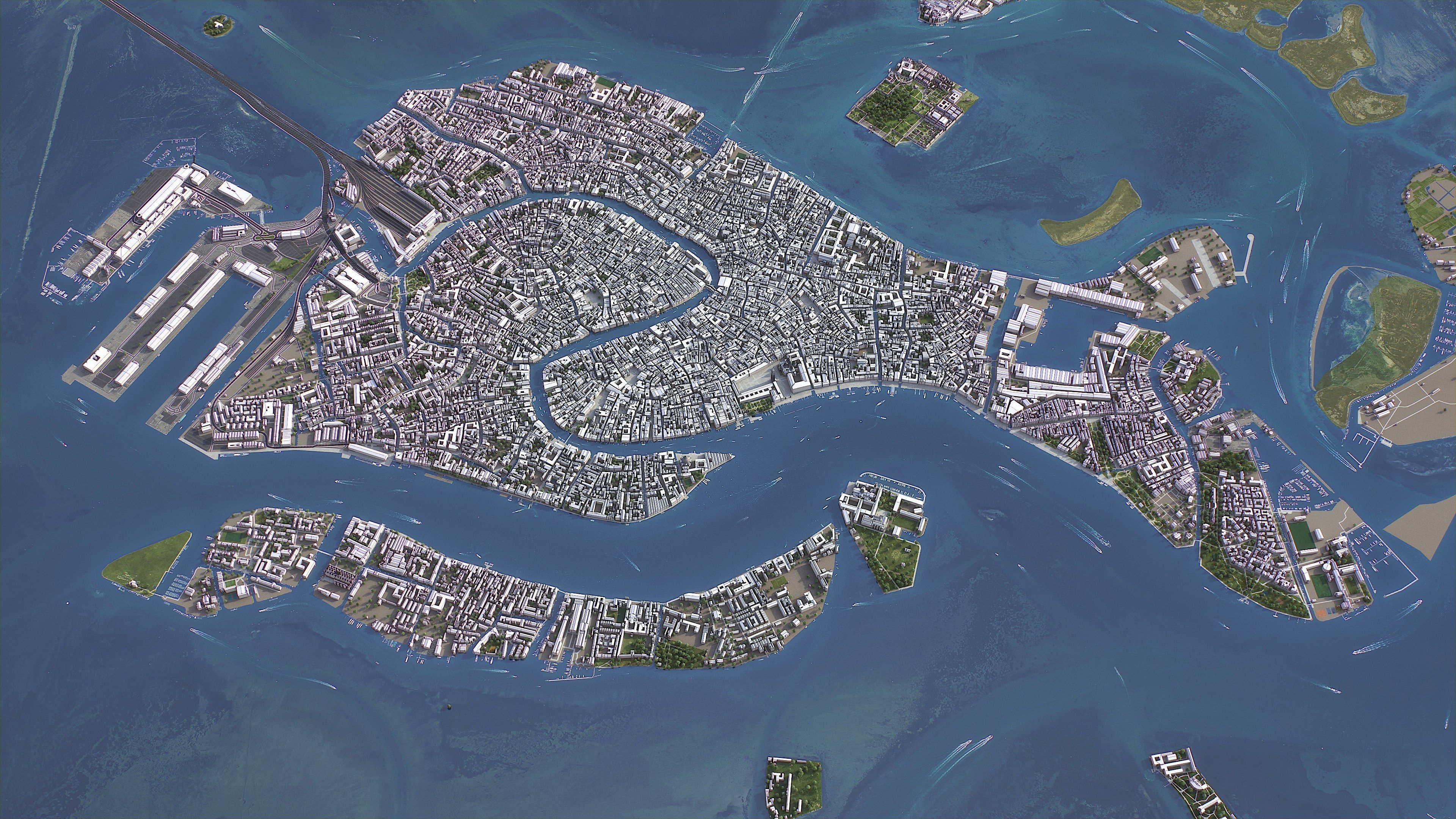 Venice - 3D City Model Low-poly 3D model_1