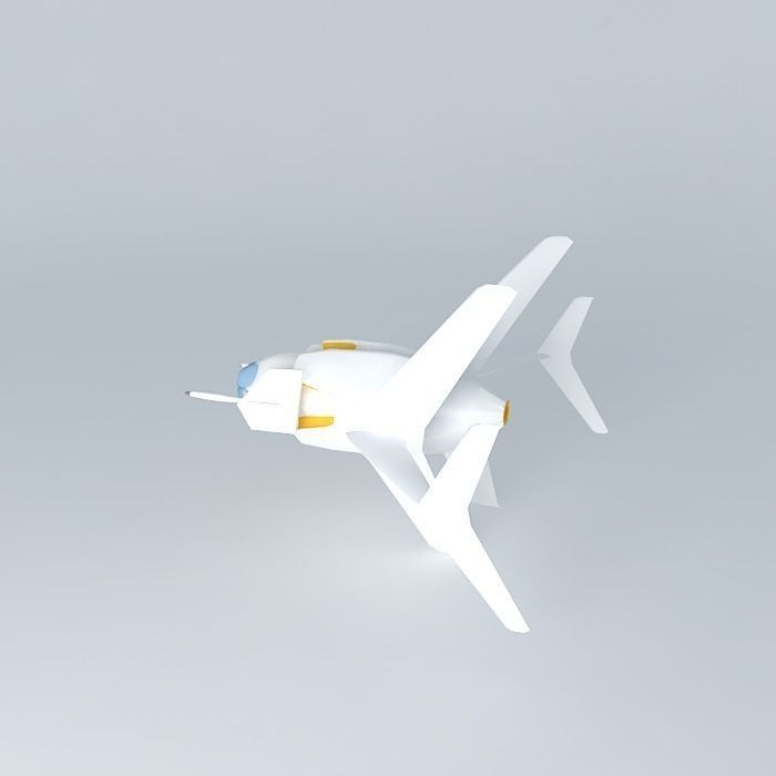Protector airplane flying in sky Free 3D model_1