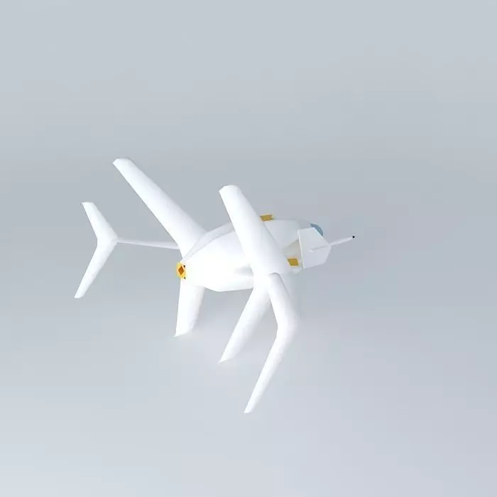 Protector airplane flying in sky Free 3D model_0