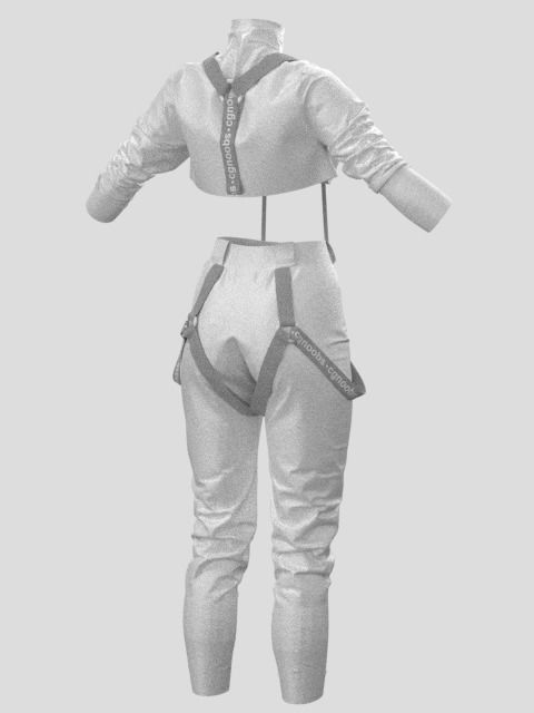 Female Cloth Stage Outfit - Marvelous Designer 3D model_8