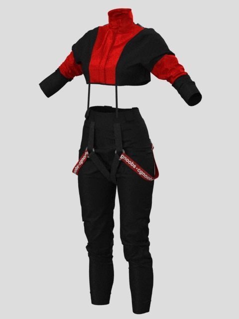 Female Cloth Stage Outfit - Marvelous Designer 3D model_2