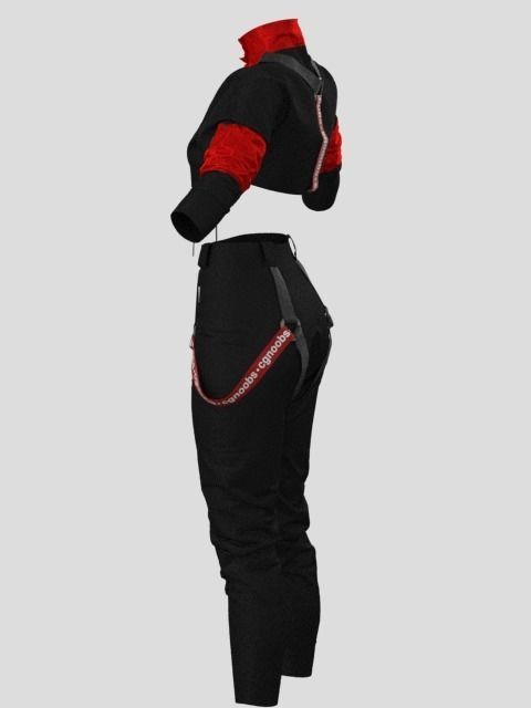 Female Cloth Stage Outfit - Marvelous Designer 3D model_5
