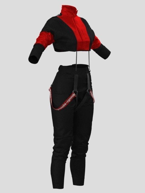 Female Cloth Stage Outfit - Marvelous Designer 3D model_4