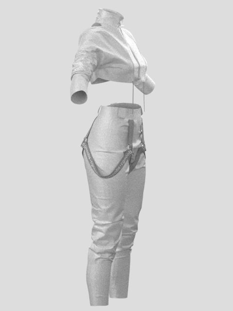 Female Cloth Stage Outfit - Marvelous Designer 3D model_6