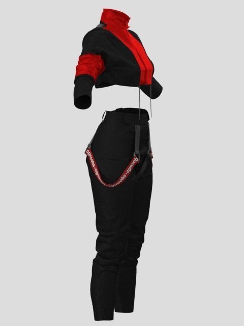 Female Cloth Stage Outfit - Marvelous Designer 3D model_1