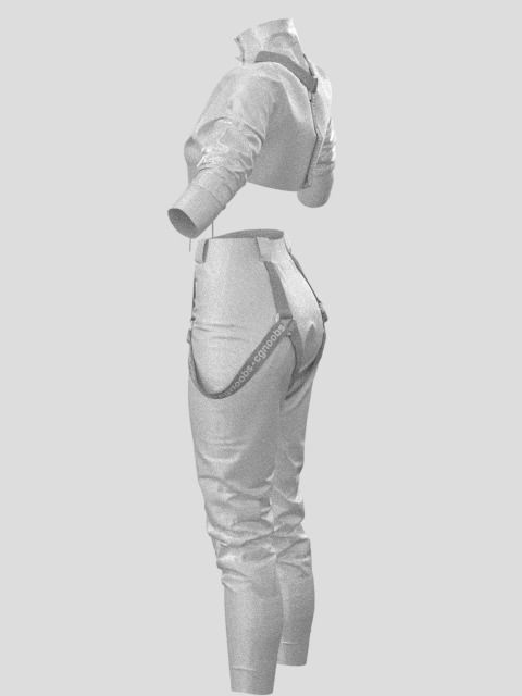 Female Cloth Stage Outfit - Marvelous Designer 3D model_10