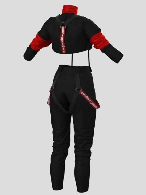 Female Cloth Stage Outfit - Marvelous Designer 3D model_3