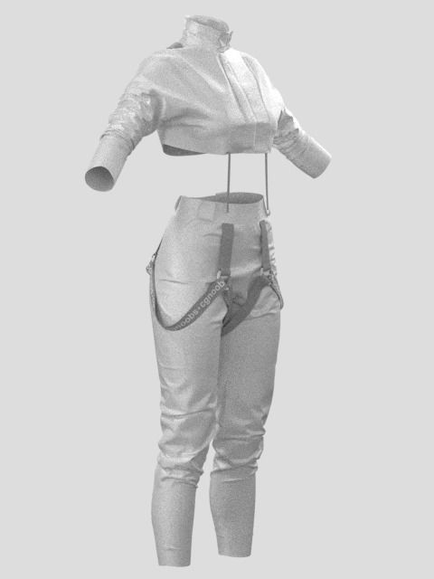Female Cloth Stage Outfit - Marvelous Designer 3D model_9