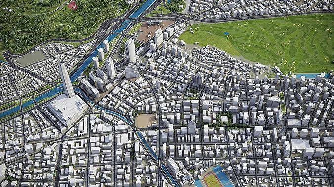 Santiago Low-poly 3D model 3
