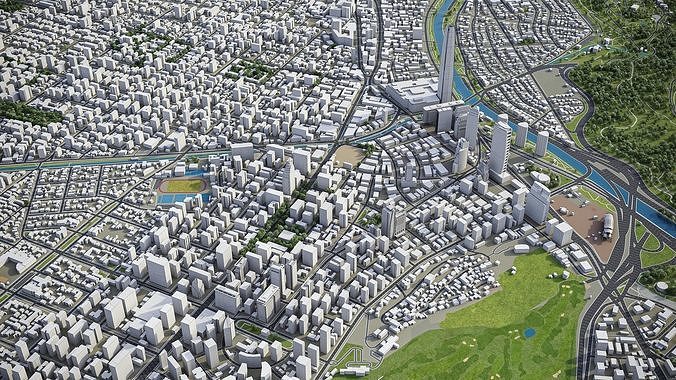 Santiago Low-poly 3D model 5