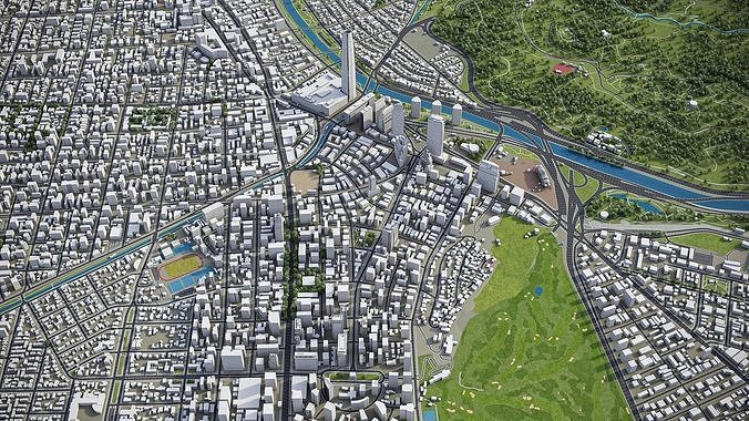Santiago Low-poly 3D model 6