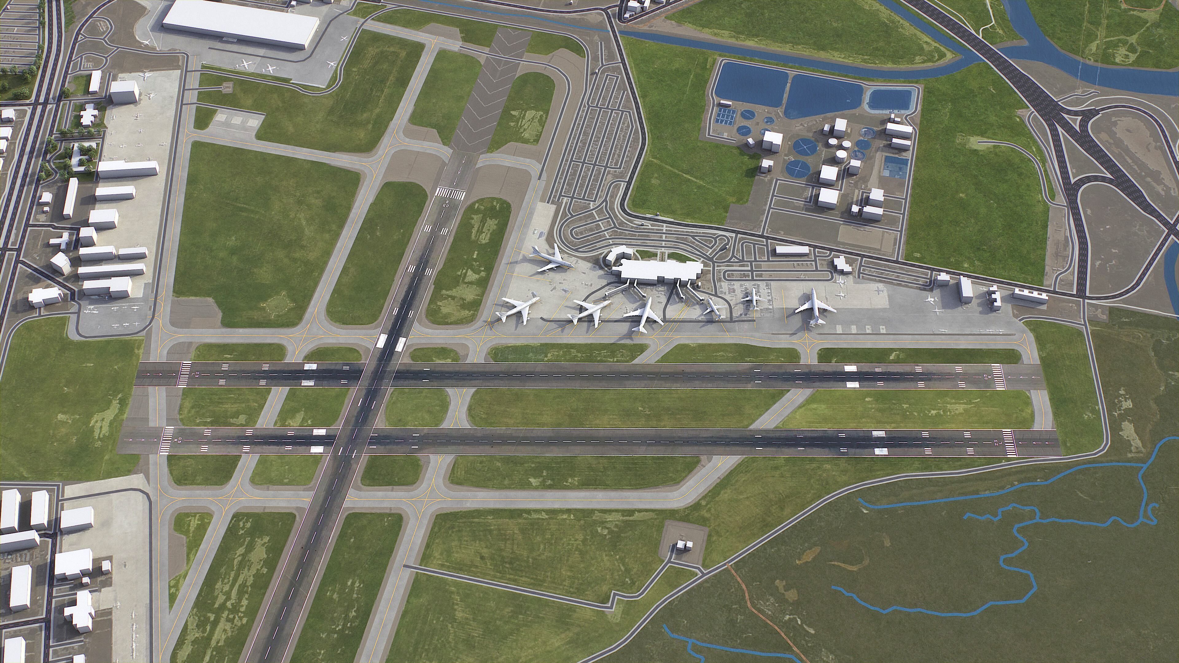 Santa Barbara - 3D City Model Low-poly 3D model_16