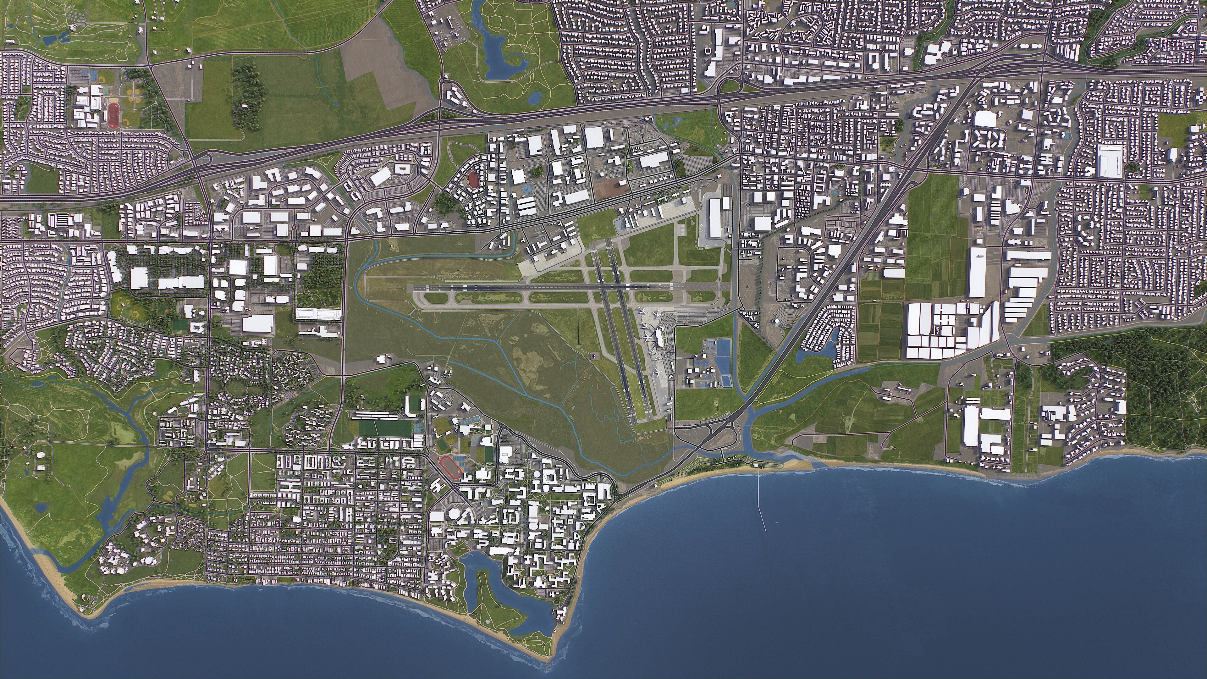 Santa Barbara - 3D City Model Low-poly 3D model_22