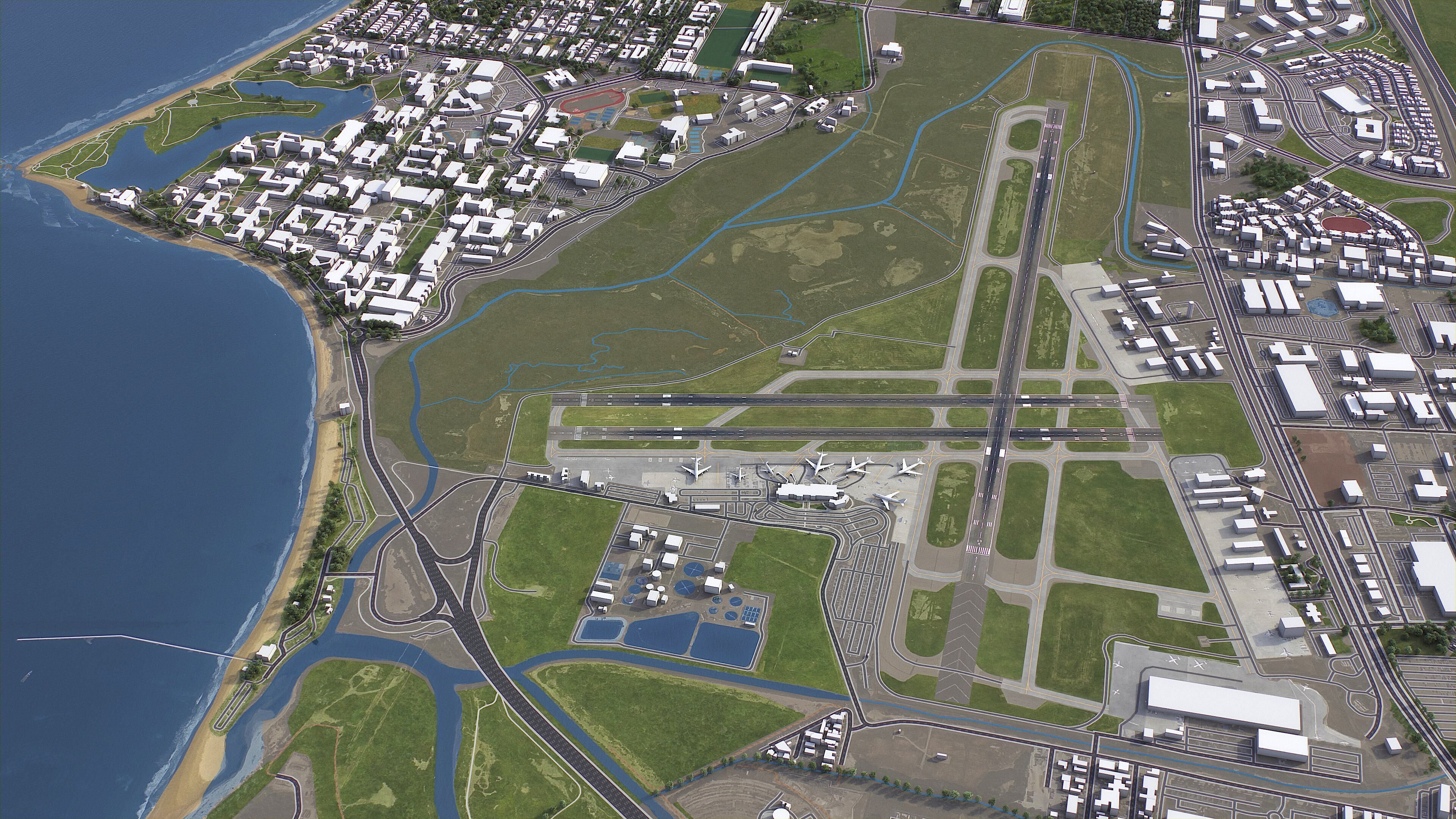 Santa Barbara - 3D City Model Low-poly 3D model_18