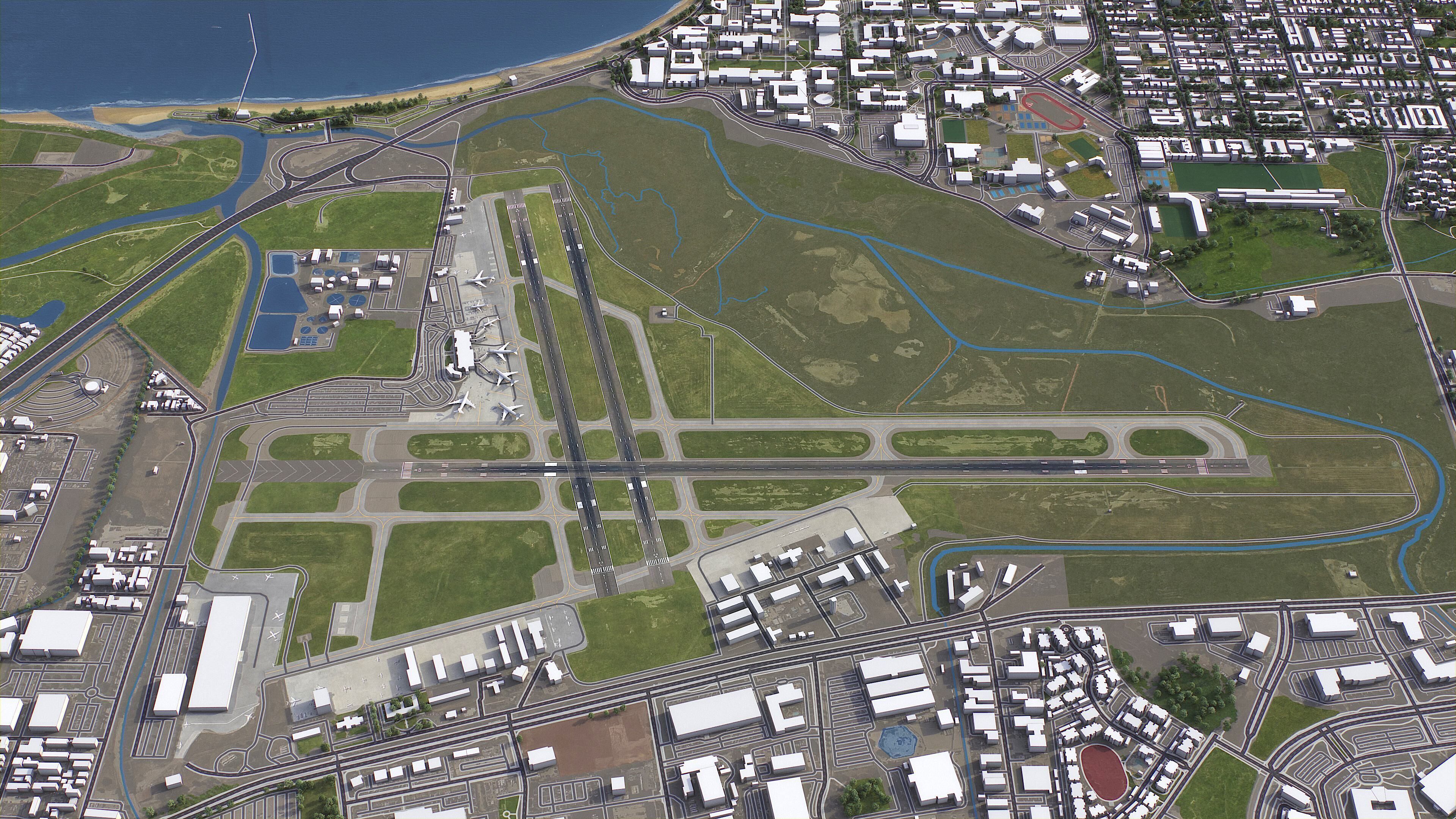 Santa Barbara - 3D City Model Low-poly 3D model_17