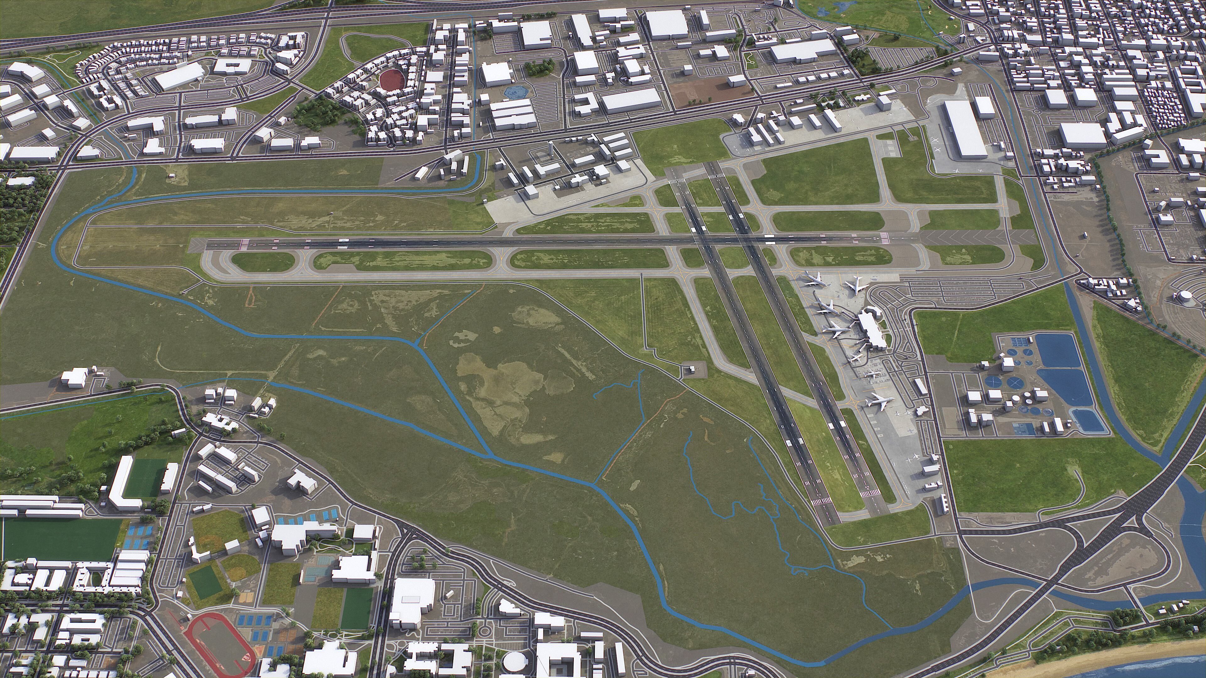 Santa Barbara - 3D City Model Low-poly 3D model_15