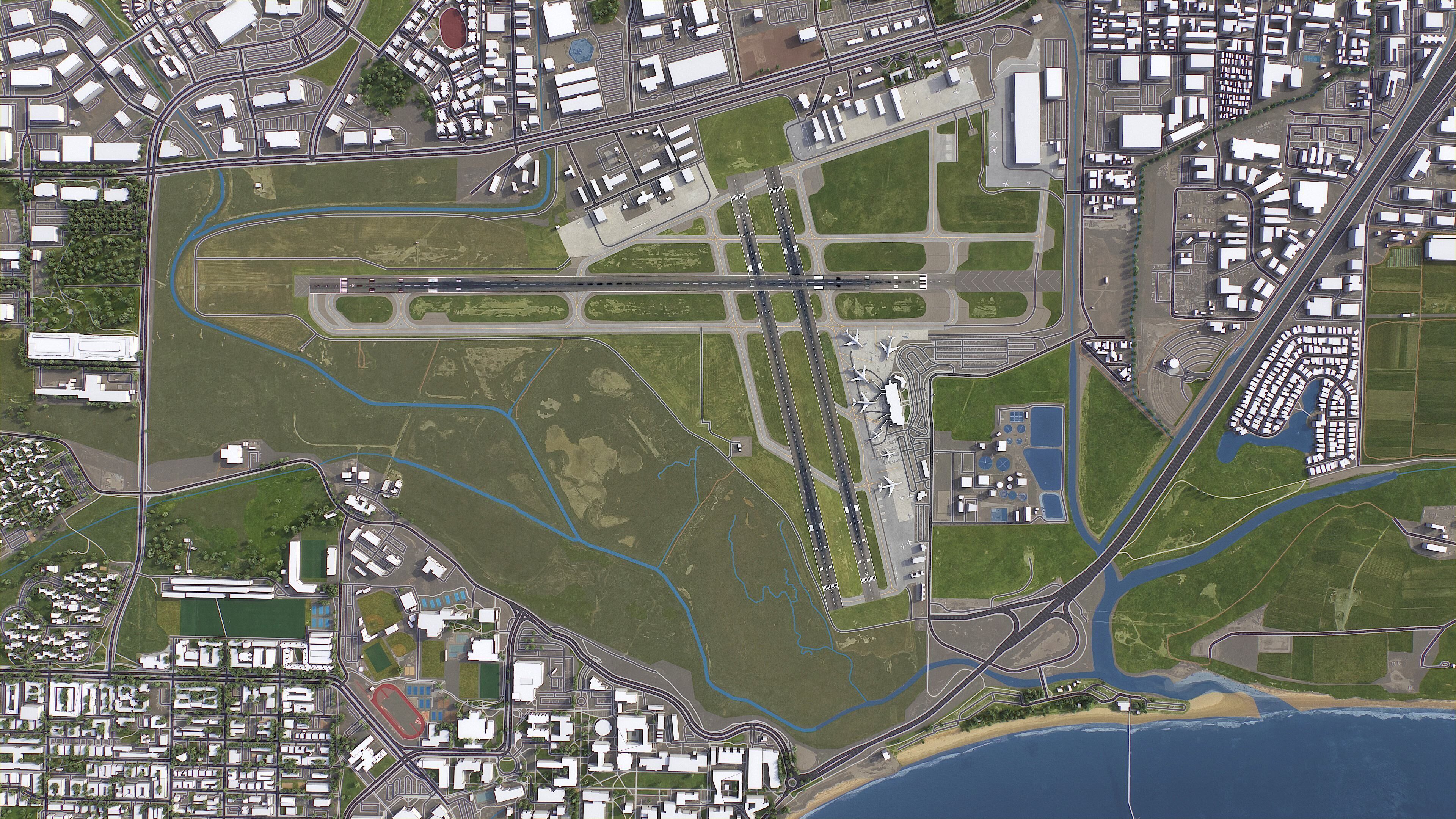 Santa Barbara - 3D City Model Low-poly 3D model_21