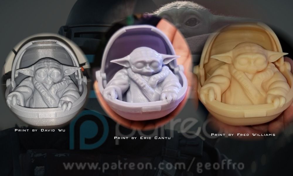 Mandalorian Baby Yoda 3D Print 3D model_3