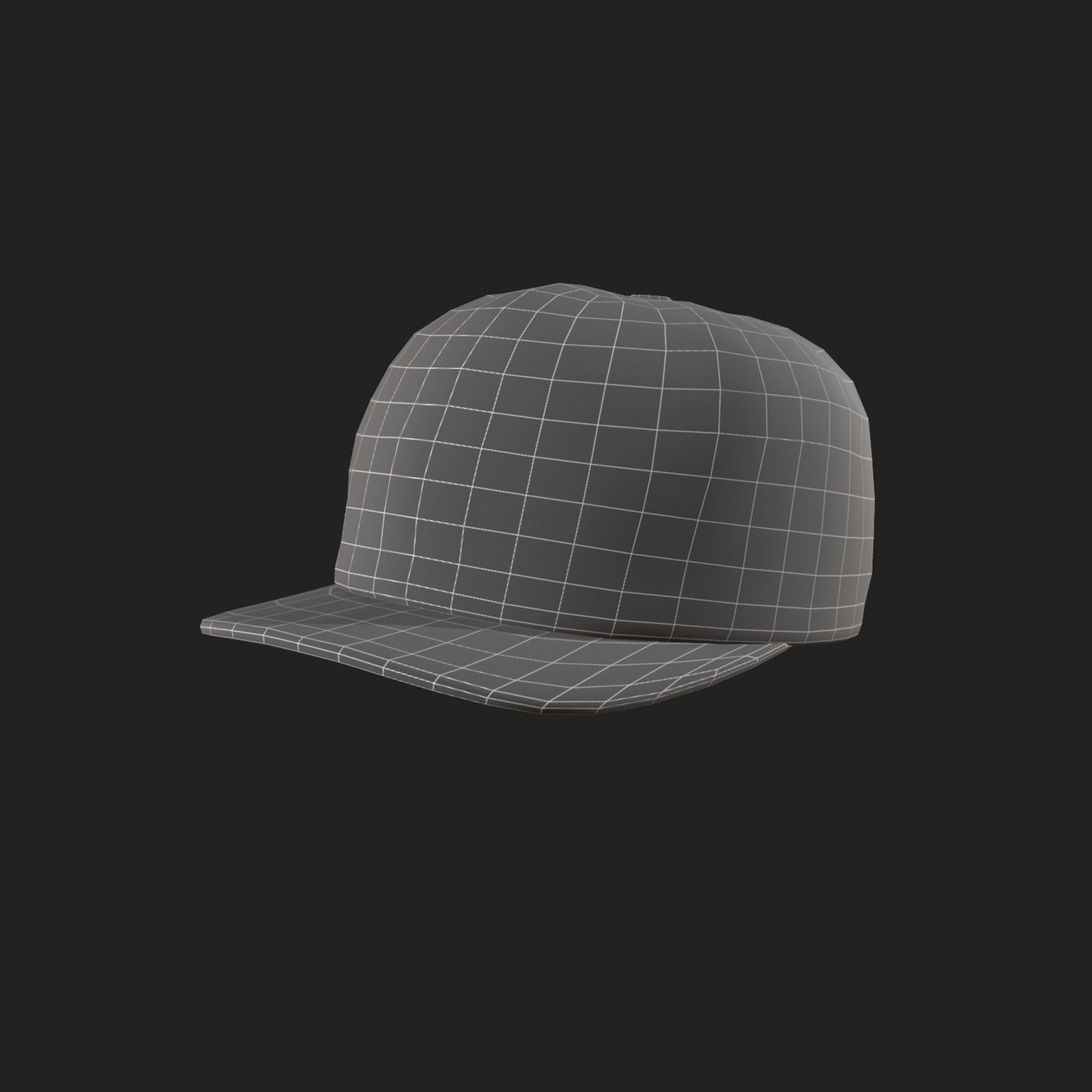 Cap human scifi Generic sport 3d model low poly Low-poly 3D model_8