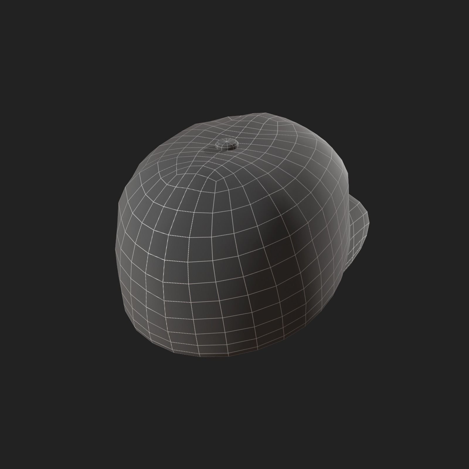 Cap human scifi Generic sport 3d model low poly Low-poly 3D model_9