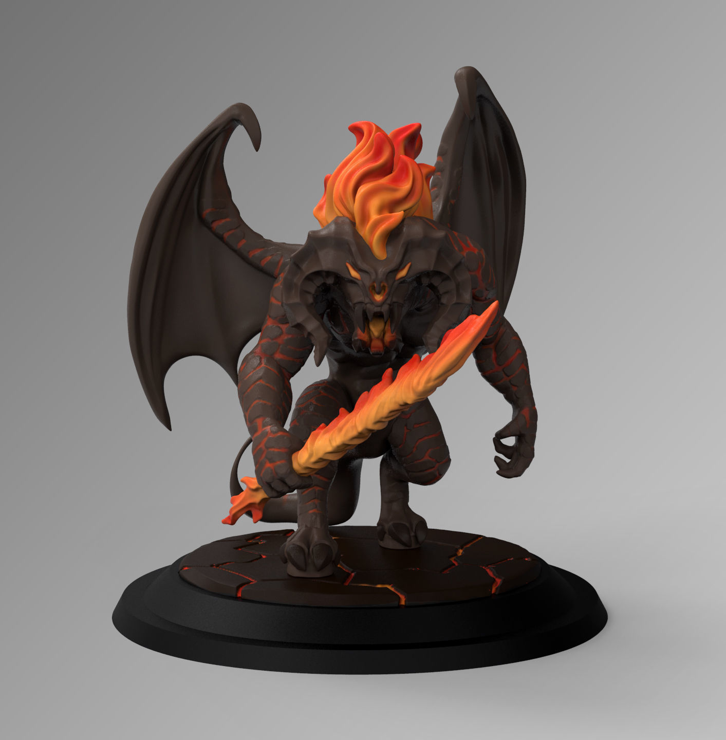 Balrog Stylized 3D Print Model 3D print model_1