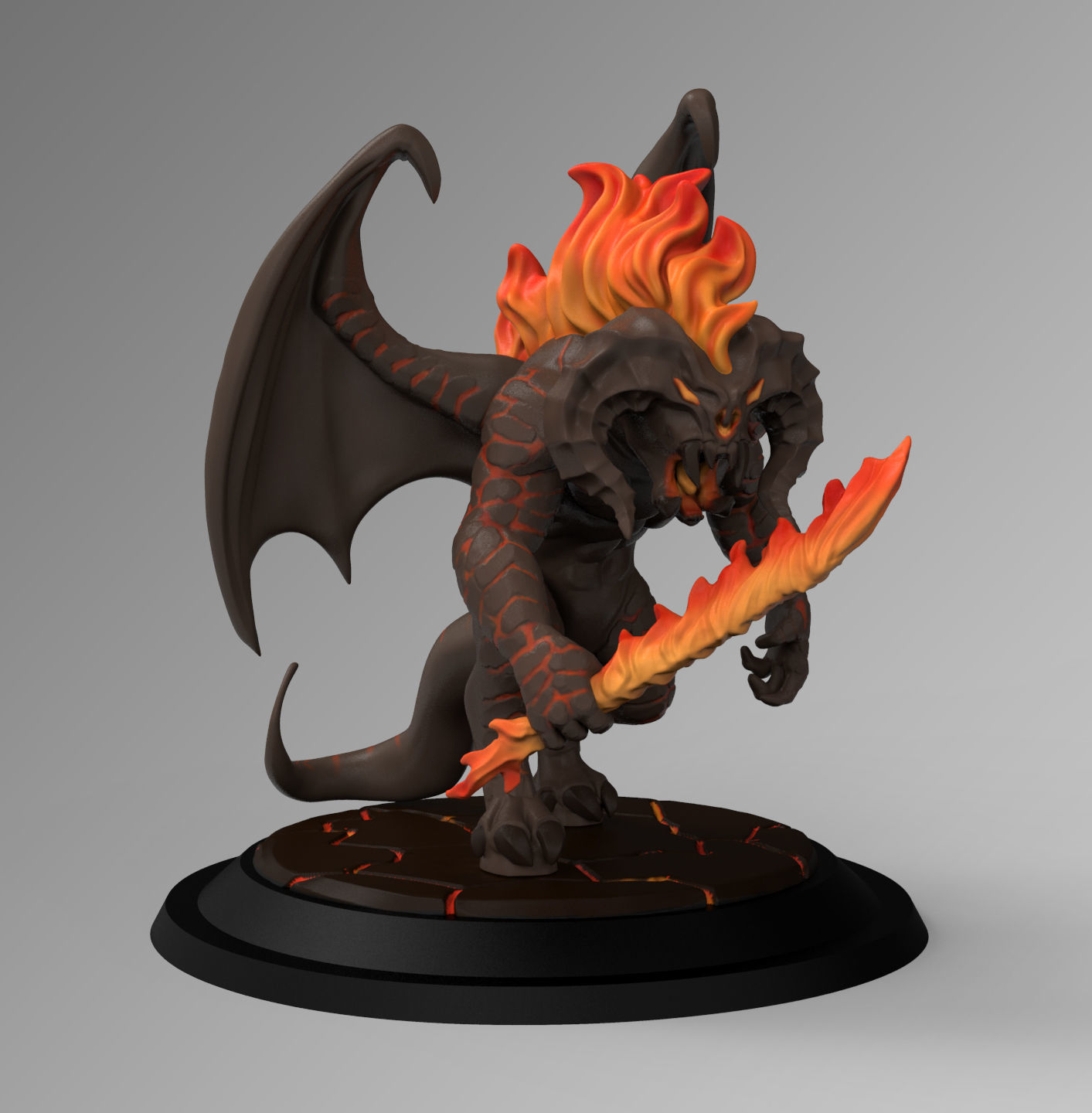 Balrog Stylized 3D Print Model 3D print model_2