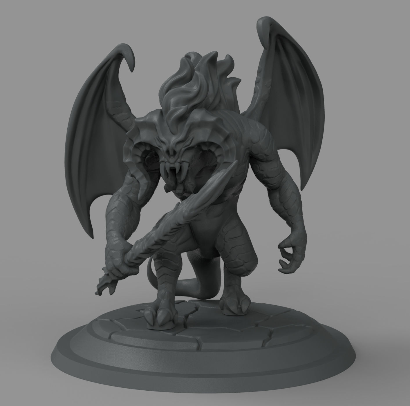 Balrog Stylized 3D Print Model 3D print model_6