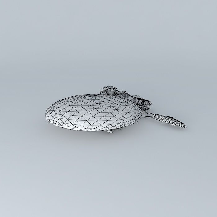 Cloud 9 spaceship with dome on top Free 3D model_3