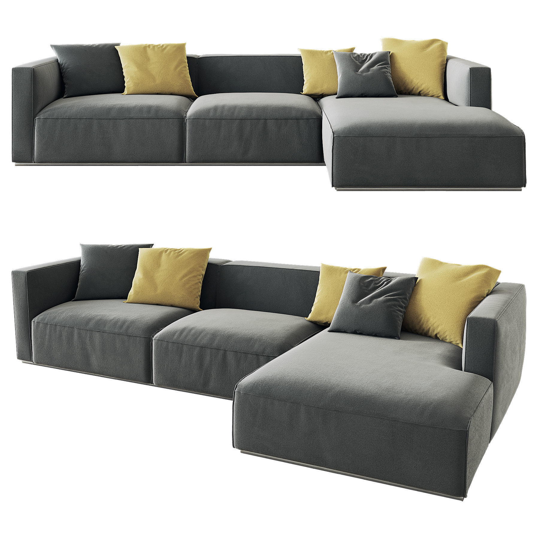 Shangai Sofa Poliform option 02 3D model MAX OBJ FBX MAT