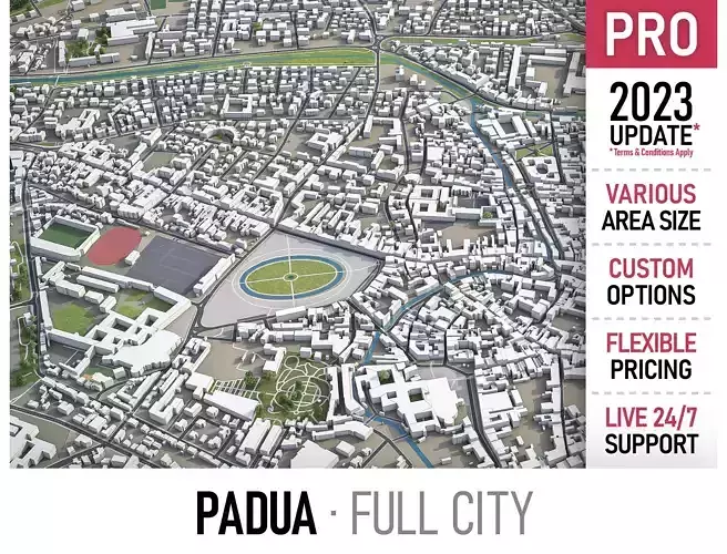 Padua  Low-poly 3D model