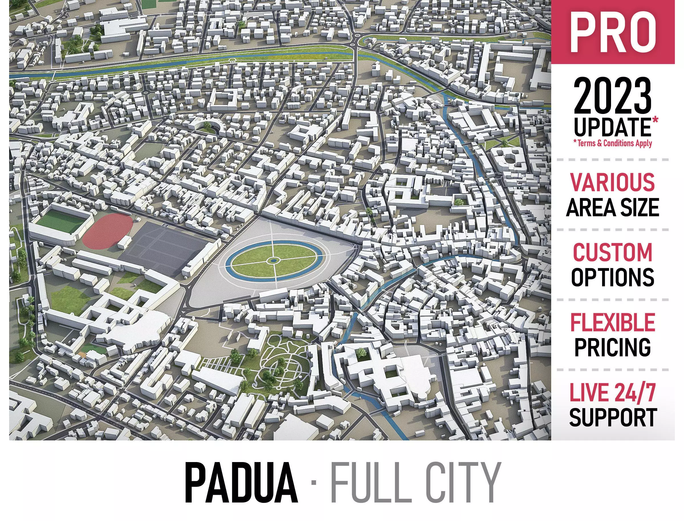 Padua  Low-poly 3D model_0