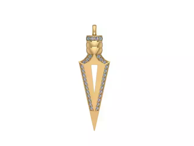  Pendant Arrow Gold Diamond