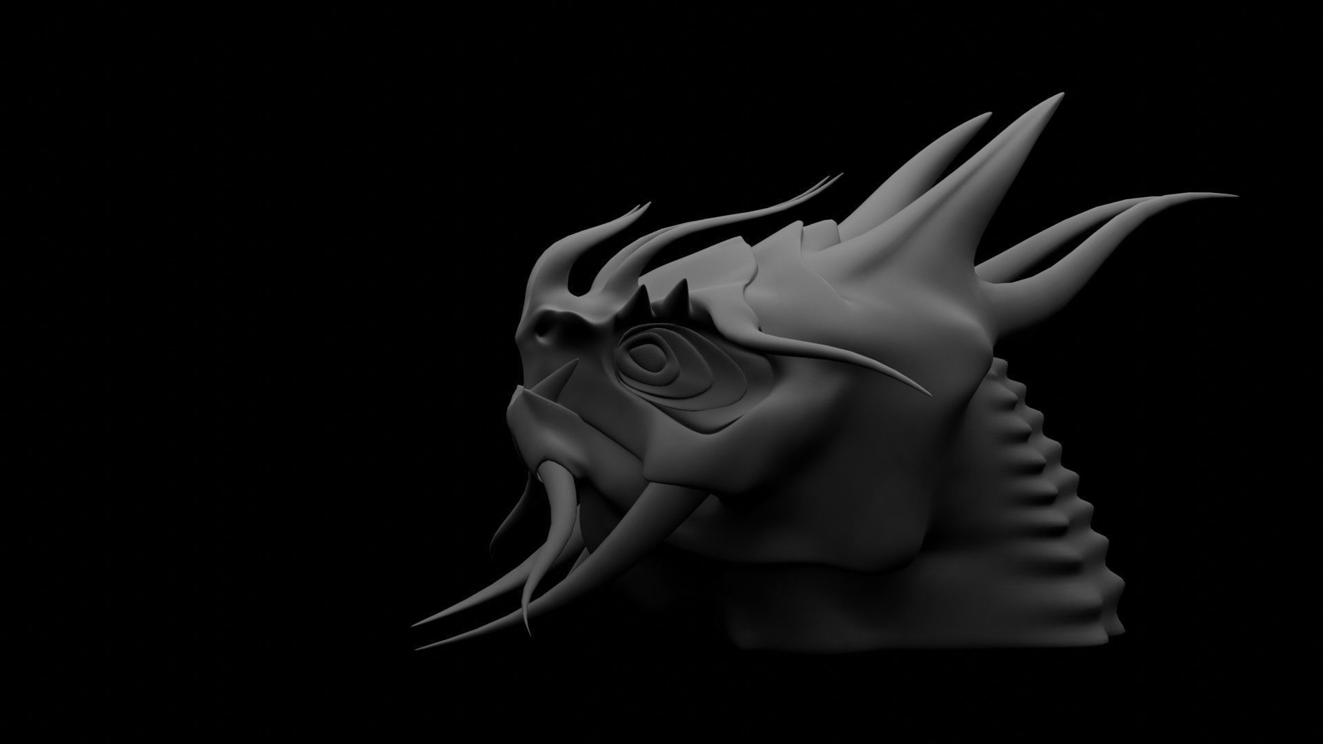 Dragon Head 3D model_16