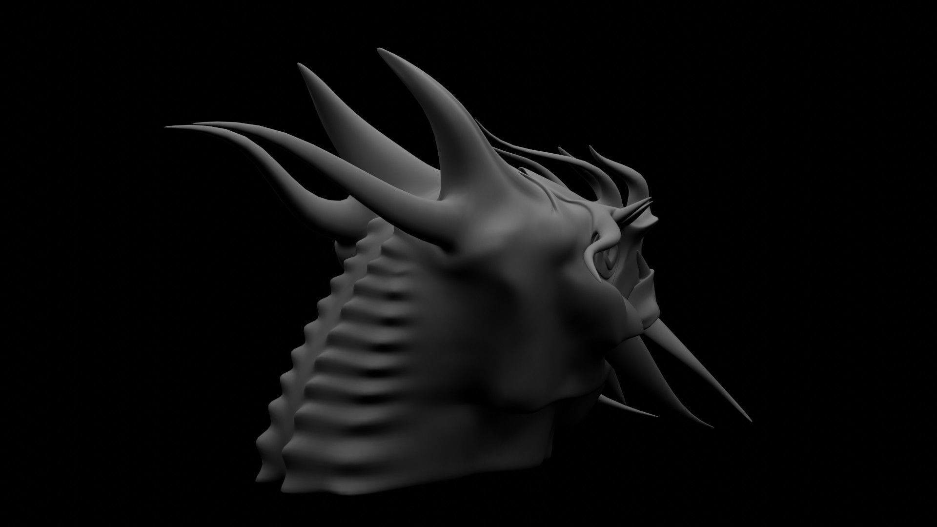 Dragon Head 3D model_10