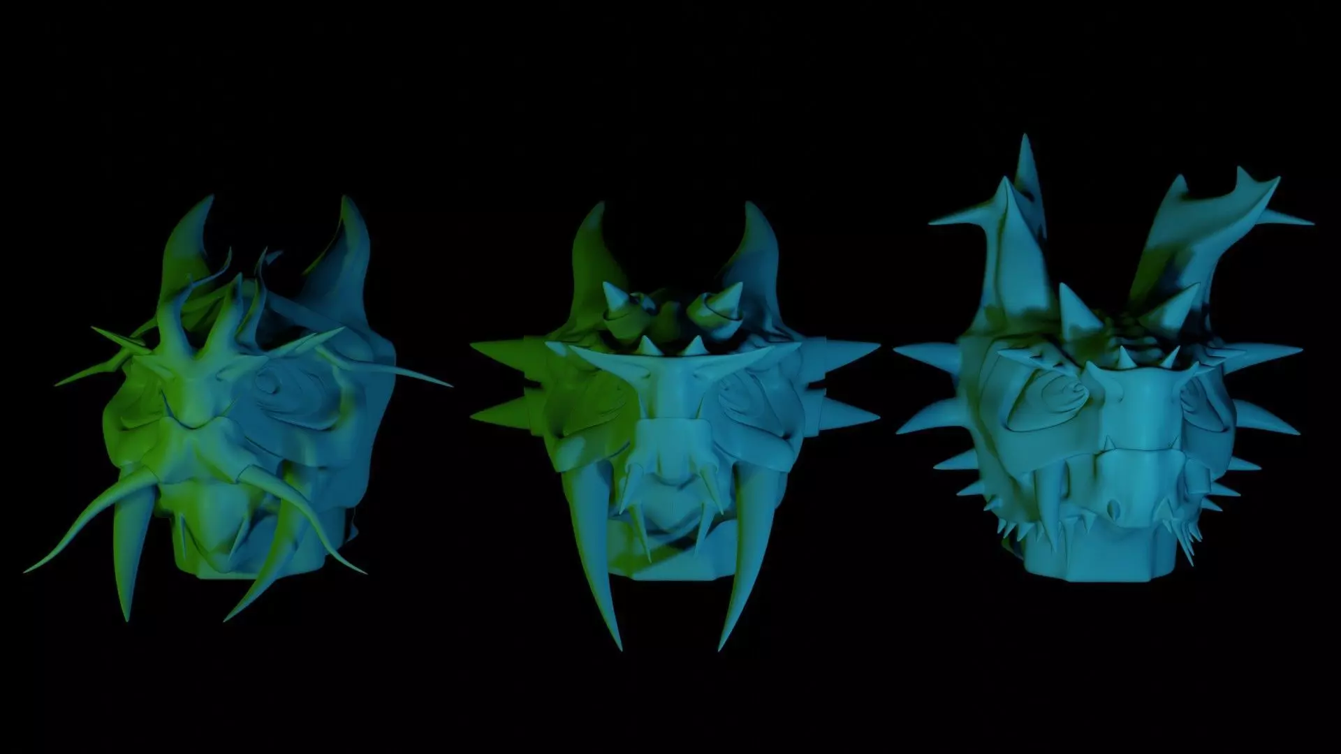 Dragon Heads 3D Model Collection_0
